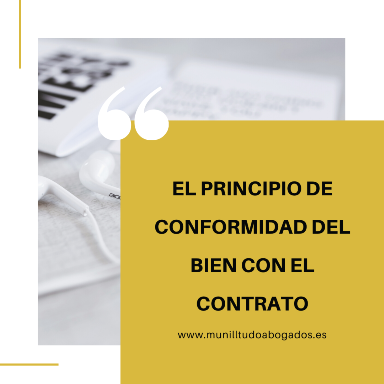 EL PRINCIPIO DE CONFORMIDAD DEL BIEN CON EL CONTRATO