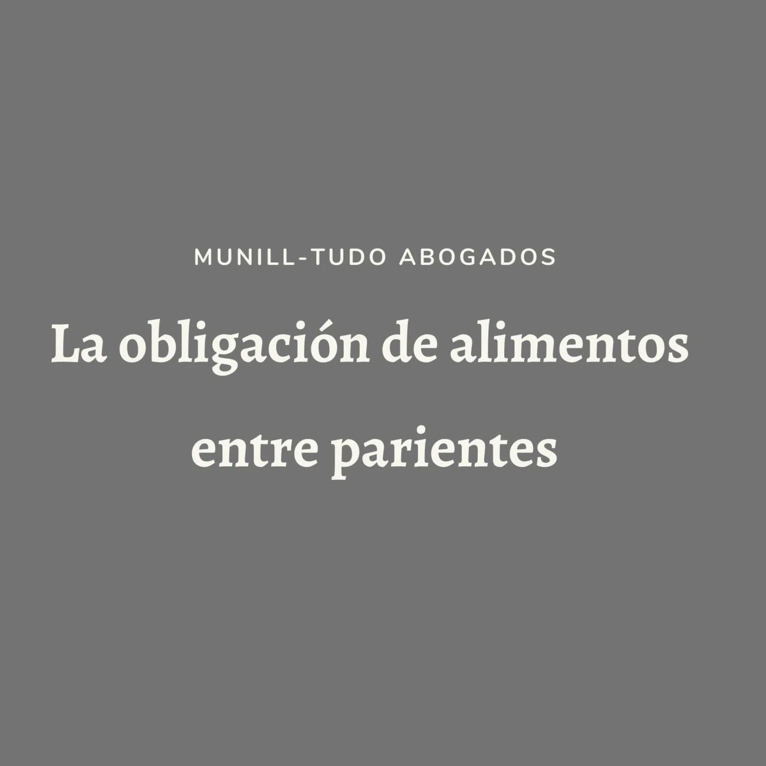obligación de alimentos