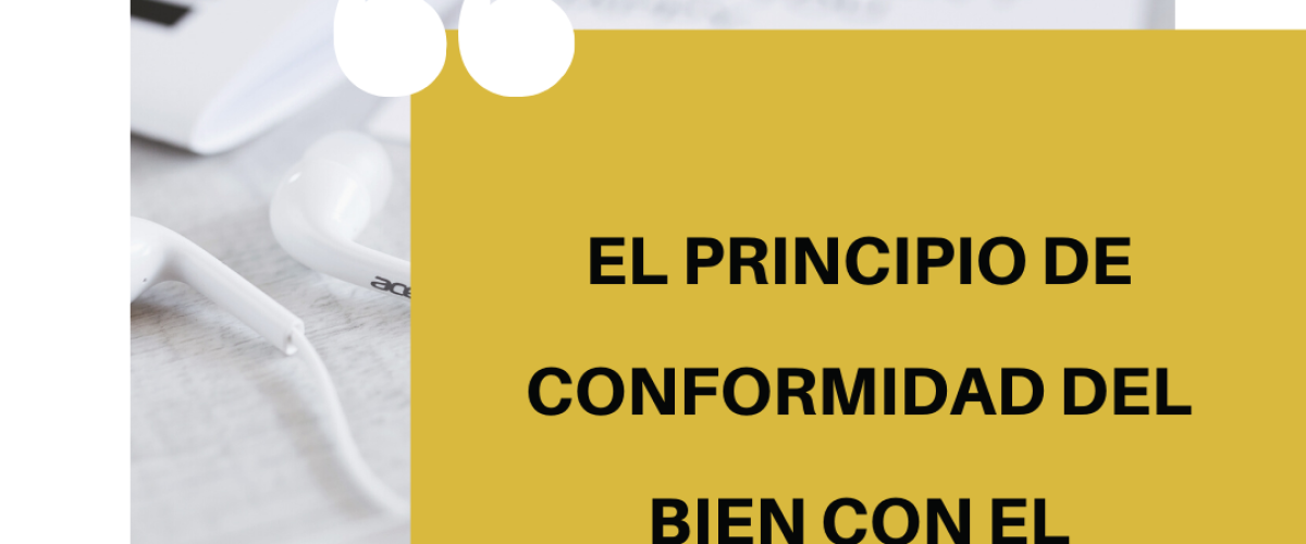 EL PRINCIPIO DE CONFORMIDAD DEL BIEN CON EL CONTRATO