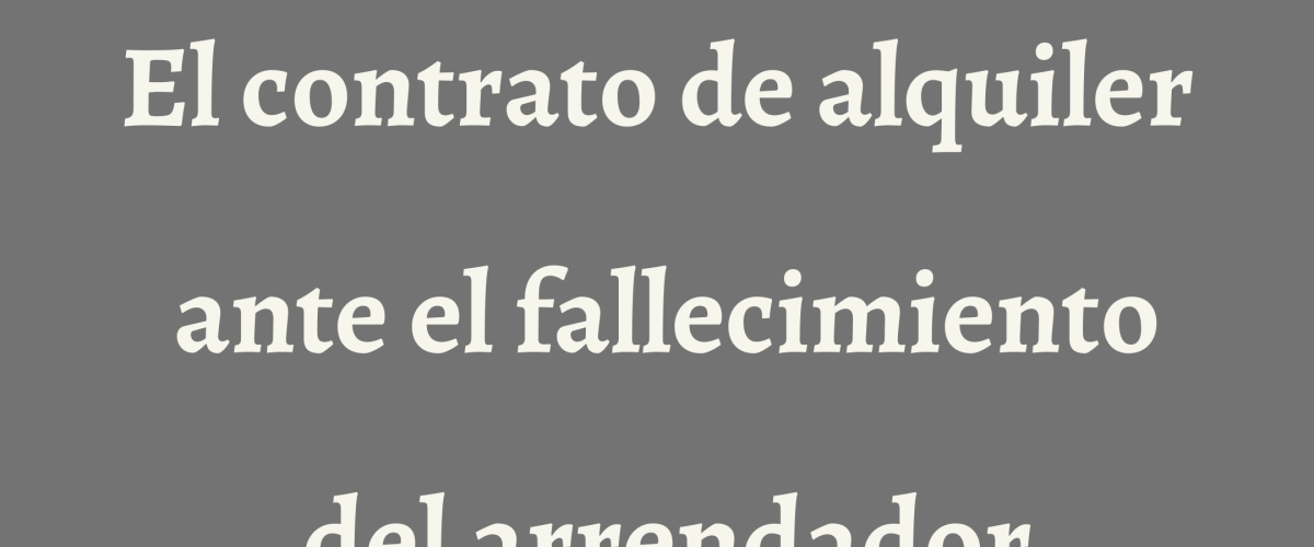muerte arrendador