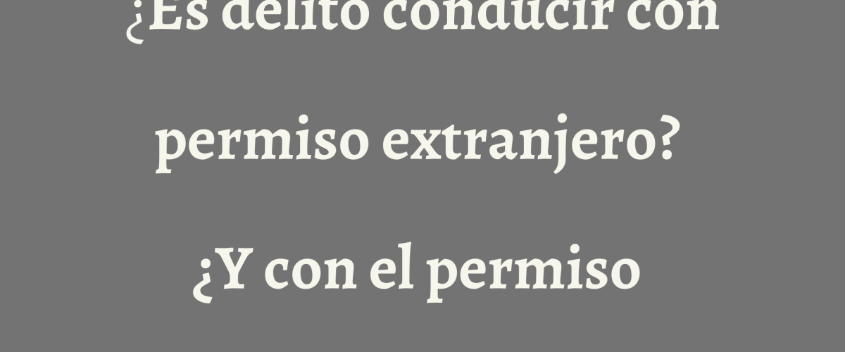 permiso conducir extranjero